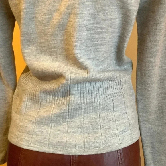 MERCER & MADISON Gray Merino Wool Knit Turtleneck Size M - Picture 8 of 12
